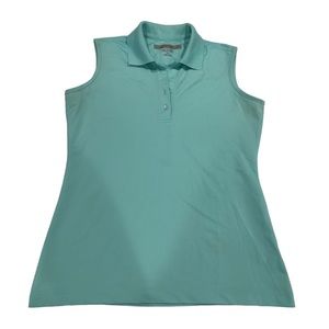 GREG NORMAN Play Dry Golf Tank Sleeveless Top Teal Blue Womens Small EUC